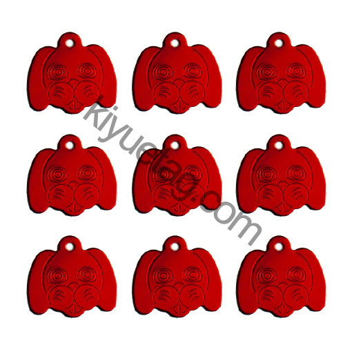 100Pcs/Set Dog Head Dog ID Tags Aluminum Pendant