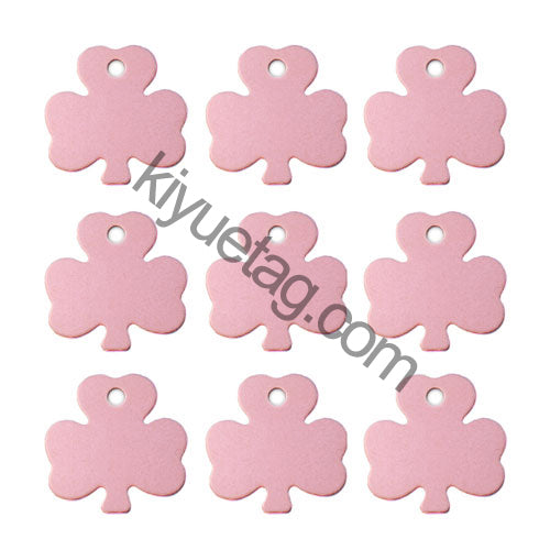 100Pcs/Set Clover Dog ID Tags Aluminum Pendant