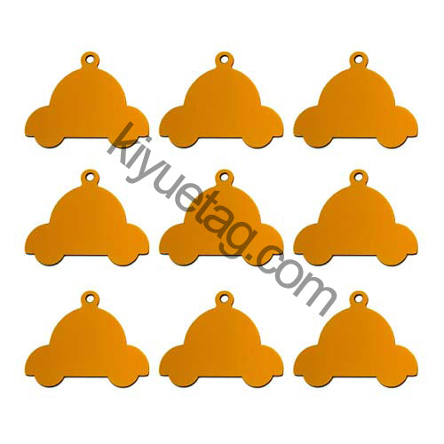 100Pcs/Set Car Dog ID Tags Aluminum Pendant