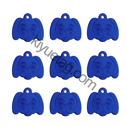 100Pcs/Set Dog Head Dog ID Tags Aluminum Pendant