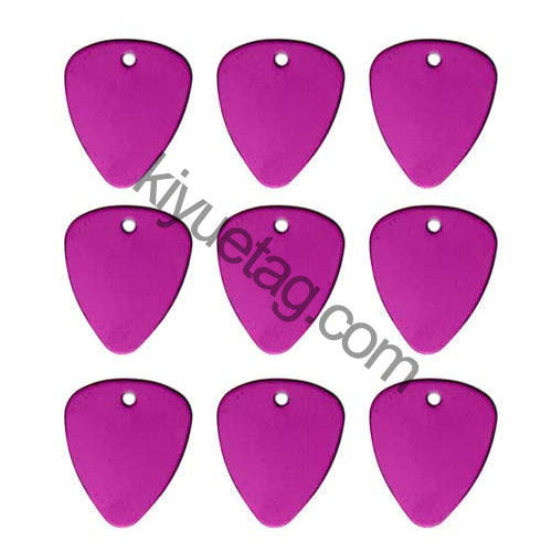 100Pcs/Set Piano Picks Dog ID Tags Aluminum Pendant