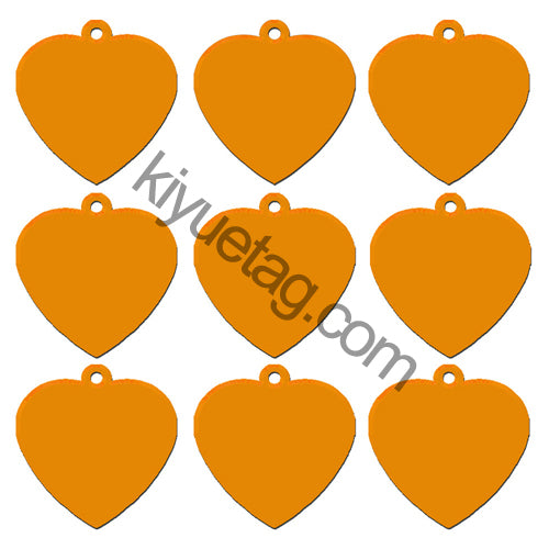 100Pcs/Set Heart Shape Dog ID Tags Aluminum Pendant