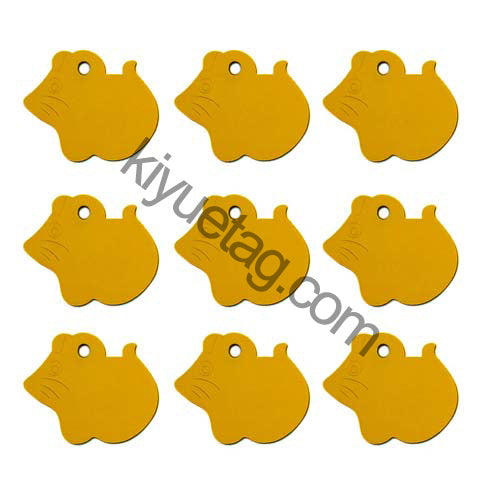 100Pcs/Set Mouse Dog ID Tags Aluminum Pendant