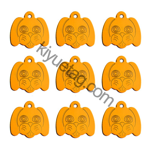 100Pcs/Set Dog Head Dog ID Tags Aluminum Pendant
