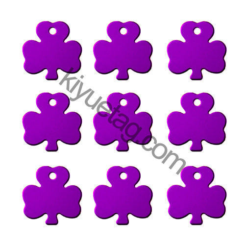 100Pcs/Set Clover Dog ID Tags Aluminum Pendant