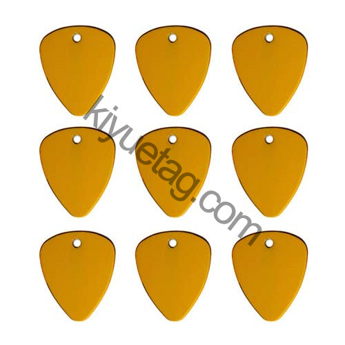 100Pcs/Set Piano Picks Dog ID Tags Aluminum Pendant
