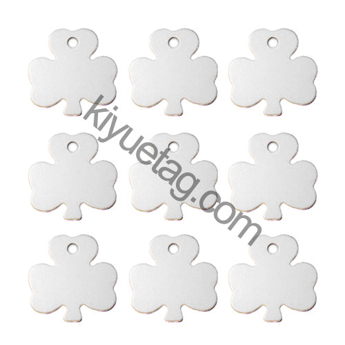 100Pcs/Set Clover Dog ID Tags Aluminum Pendant