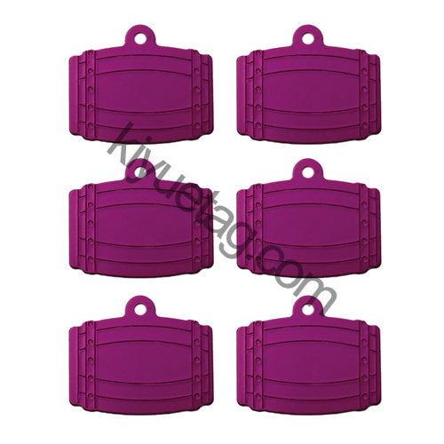 100Pcs/Set Bucket Dog ID Tags Aluminum Pendant