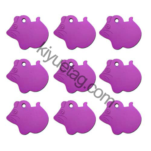 100Pcs/Set Mouse Dog ID Tags Aluminum Pendant