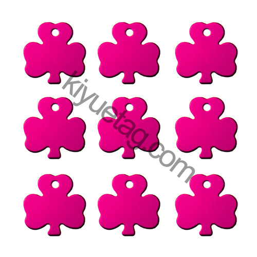 100Pcs/Set Clover Dog ID Tags Aluminum Pendant