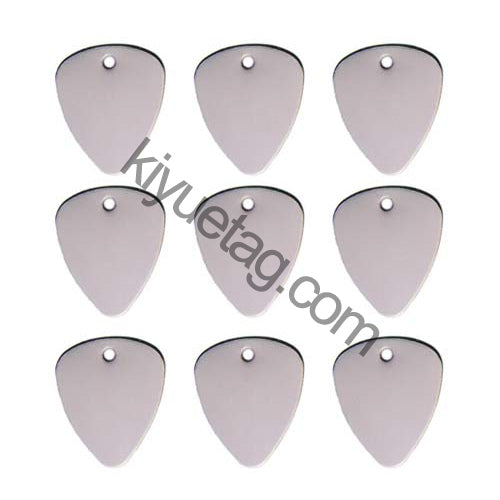 100Pcs/Set Piano Picks Dog ID Tags Aluminum Pendant