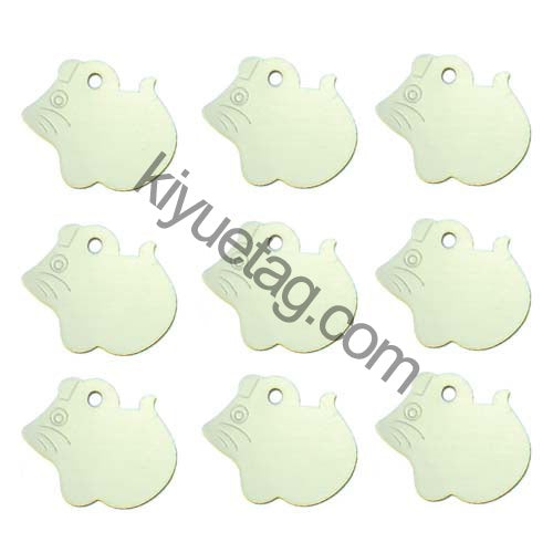100Pcs/Set Mouse Dog ID Tags Aluminum Pendant