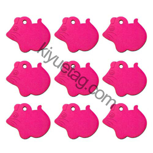 100Pcs/Set Mouse Dog ID Tags Aluminum Pendant
