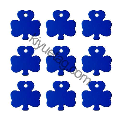 100Pcs/Set Clover Dog ID Tags Aluminum Pendant