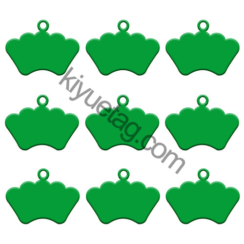 100Pcs/Set Crown Dog ID Tags Aluminum Pendant