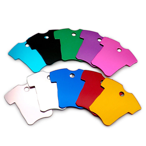 100Pcs/Set Cloth Dog ID Tags Aluminum Pendant