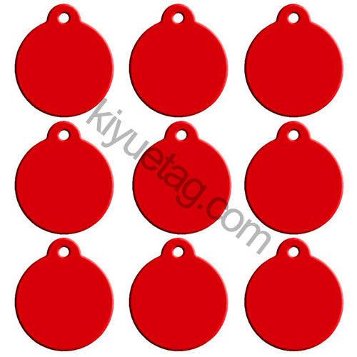 100Pcs/Set Round Dog ID Tags Aluminum Pendant