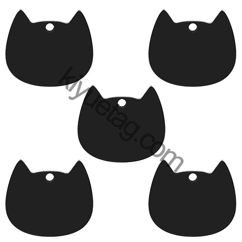 100Pcs Cat Id Tag Face Shape Lovey Pendant Collar Accessories Stainless Steel Dog Name Blank Metal Engraved Quality Neck