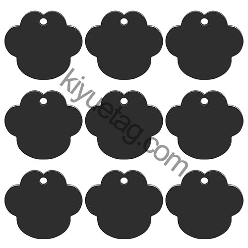 100pcs Paw Pet ID Card Accessories Customize Dog Tag Name Phone Engraved Collar Nameplate Personalized Puppy For Cat Walking Out