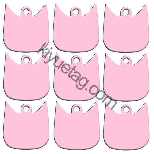100Pcs/Set Cat Face Dog ID Tags Aluminum Pendant