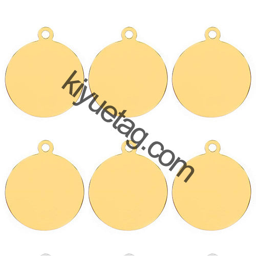 100Pcs Personalized Dog Round Stainless Steel Tag Name Plate Customized Cat Puppy Nameplate Cat Collar Accessories Wholesale