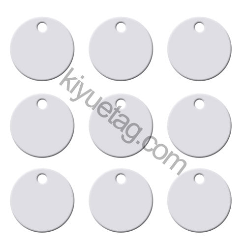 Wholesale 100 Pcs Aluminum Nameplate Tag Round Dog ID Tags Keychains Logo Personalized Pendant