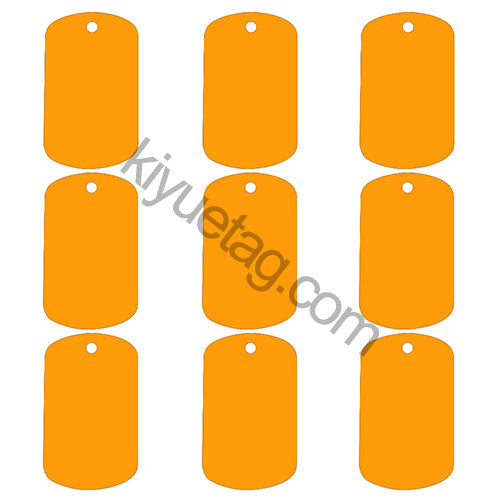 100Pcs/Set Military Dog Tags Aluminum Pendant