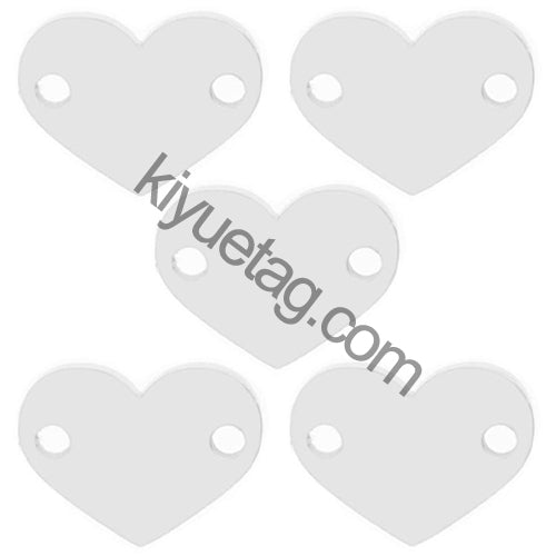 Wholesale 100Pcs Stainless Steel Love Pendants Blank Metal Pet Dog Tag Charms Necklace Bracelets Jewelry Making Accessories