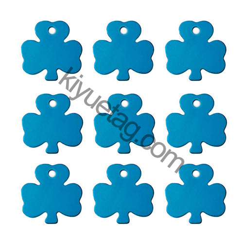 100Pcs/Set Clover Dog ID Tags Aluminum Pendant