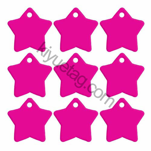 100Pcs/Set Star Dog ID Tags Aluminum Pendant