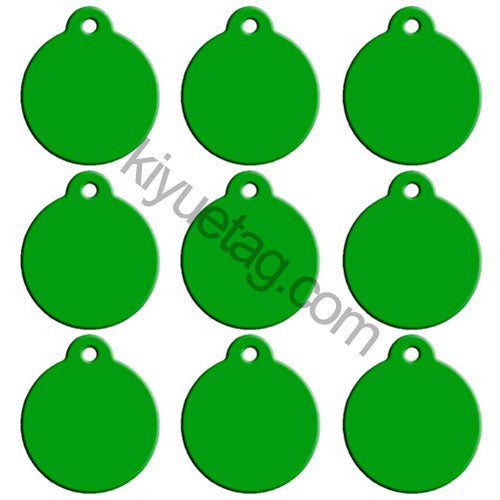 100Pcs/Set Round Dog ID Tags Aluminum Pendant