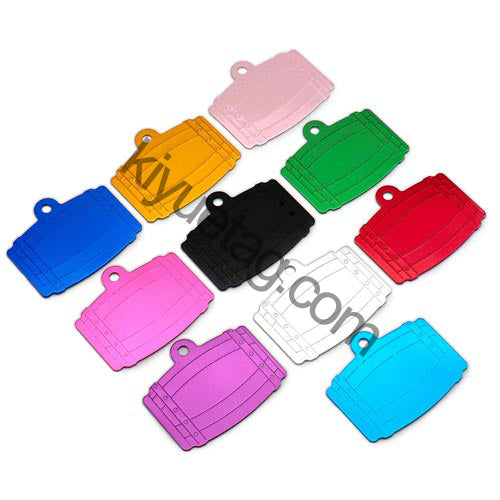 100Pcs/Set Bucket Dog ID Tags Aluminum Pendant