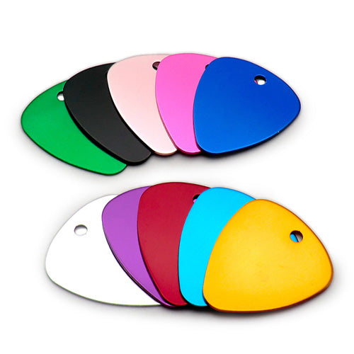 100Pcs/Set Piano Picks Dog ID Tags Aluminum Pendant
