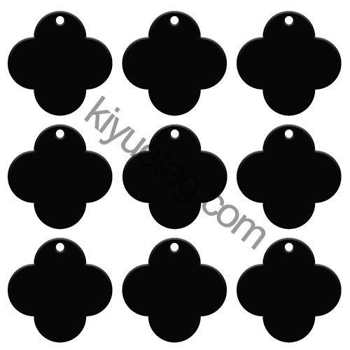 100Pcs/Set Four-Leaf Clover Dog ID Tags Aluminum Pendant