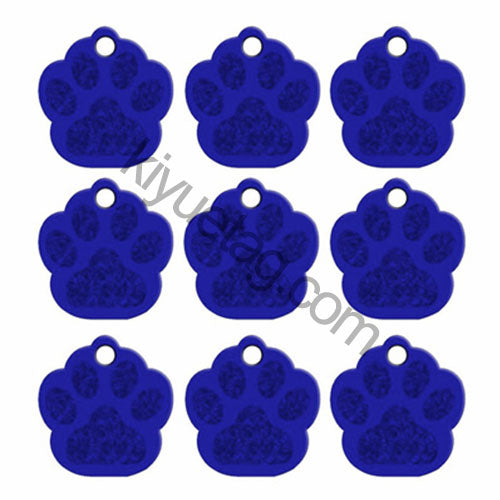 100Pcs/Set PAW Dog ID Tags Aluminum Pendant