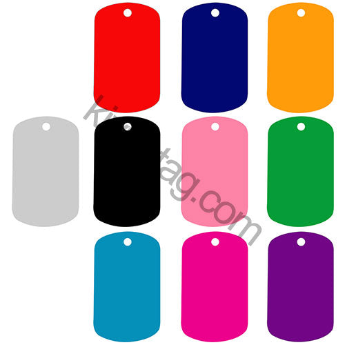 100Pcs/Set Military Dog Tags Aluminum Pendant