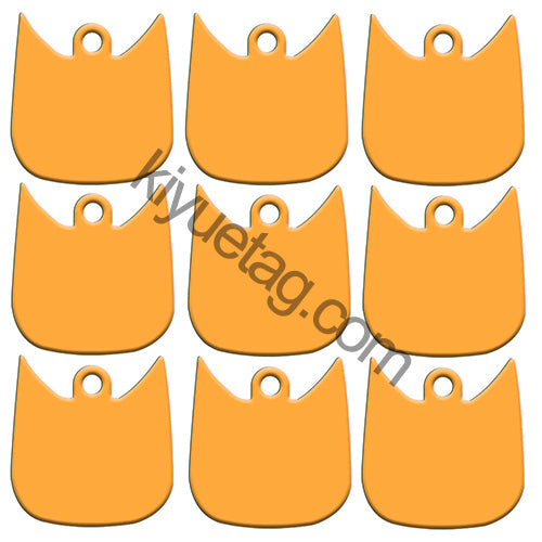 100Pcs/Set Cat Face Dog ID Tags Aluminum Pendant