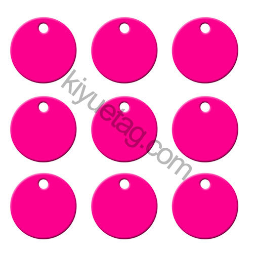 Wholesale 100 Pcs Aluminum Nameplate Tag Round Dog ID Tags Keychains Logo Personalized Pendant