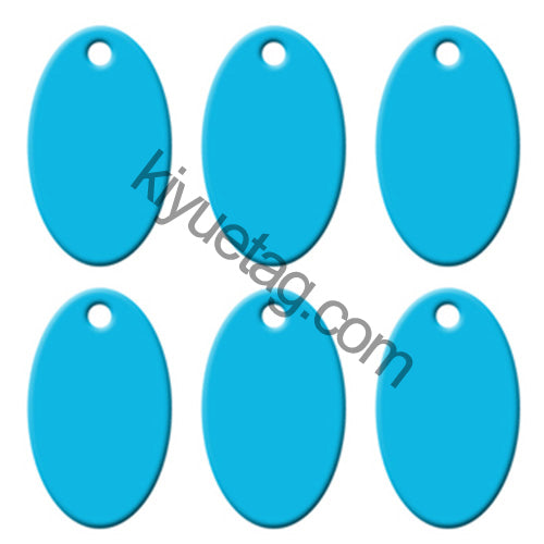 100Pcs/Set Oval Dog ID Tags Aluminum Pendant