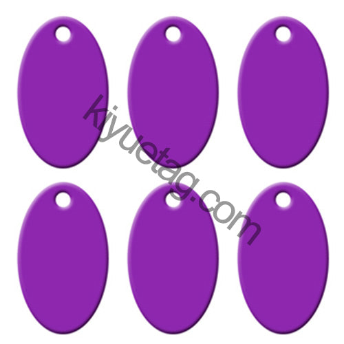 100Pcs/Set Oval Dog ID Tags Aluminum Pendant