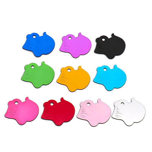 100Pcs/Set Mouse Dog ID Tags Aluminum Pendant