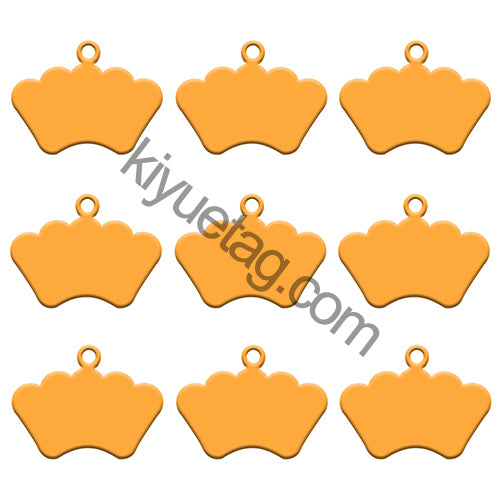 100Pcs/Set Crown Dog ID Tags Aluminum Pendant