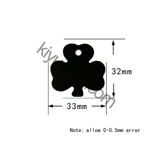 100Pcs/Set Clover Dog ID Tags Aluminum Pendant