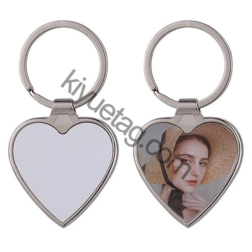 Wholesale 100 50 20PCS Sublimation Blanks Tag Metal Heart DIY Dog Tag For Christmas Keychain