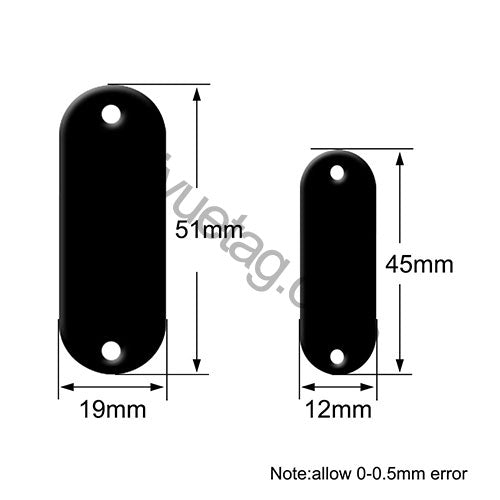 100Pcs/Set Elliptic Dog ID Tags Aluminum Pendant