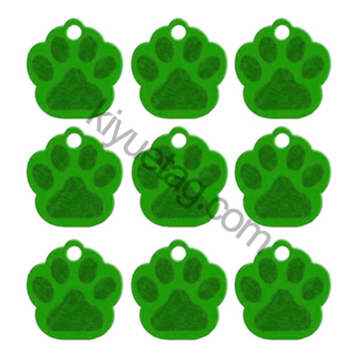 100Pcs/Set PAW Dog ID Tags Aluminum Pendant