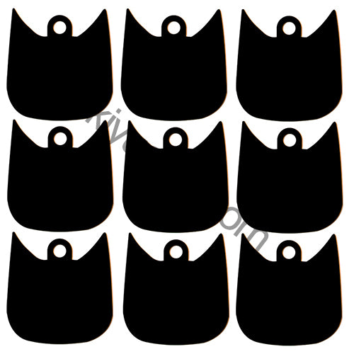 100Pcs/Set Cat Face Dog ID Tags Aluminum Pendant