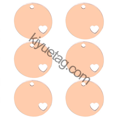 Wholesale 100Pcs Dog ID Tag Stainless Steel Blank Round Engraved Cat Name NO. Heart Accessories Cards Pendant Quality Necklace