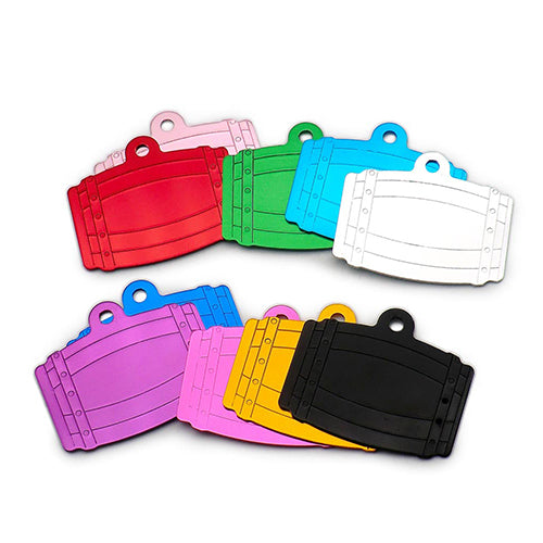 100Pcs/Set Bucket Dog ID Tags Aluminum Pendant