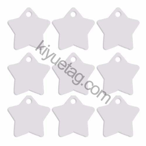 100Pcs/Set Star Dog ID Tags Aluminum Pendant